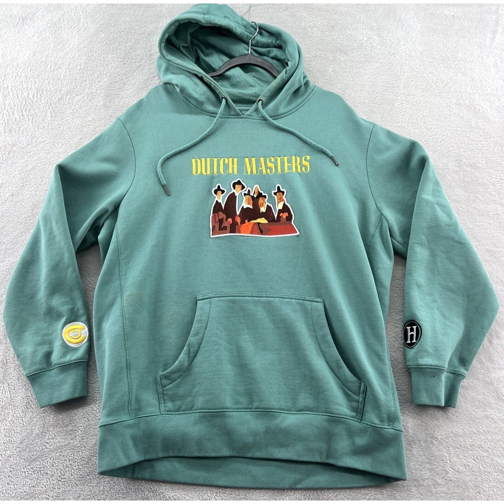 Dutch Masters Sweatshirt Men's XL Green Hoodie Long Sleeve Cigar Blount